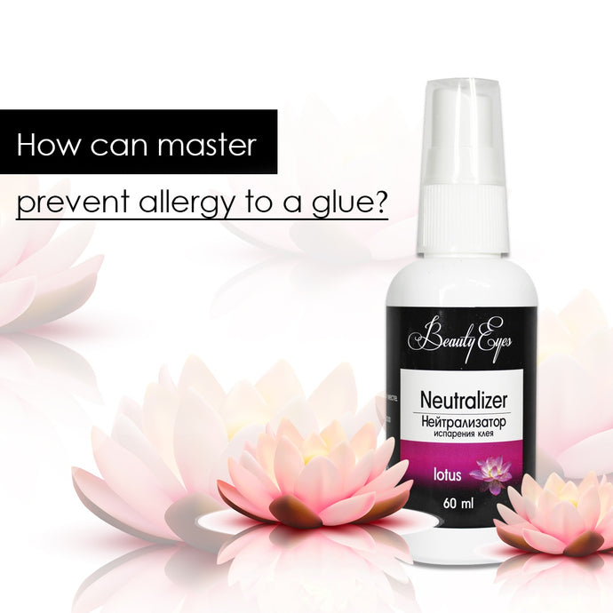 How can master prevent allergy to a glue?