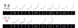 Eyelashes For you "With love", black color, single length. Thickness: 0.07, 16 tapes! Different curls available!