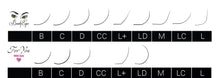 Load image into Gallery viewer, Eyelashes Beauty Eyes, black color, MIX length (7-14 mm), 18 tapes! Different curls available!