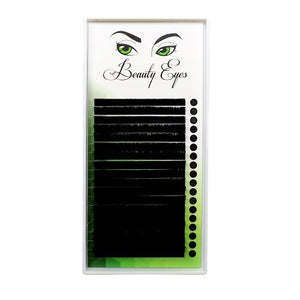 Eyelashes Beauty Eyes, black color, single length. Thickness: 0.05, 18 tapes! Different curls available!