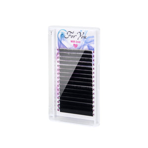 Eyelashes For you "With love", black color, MIX length (5-8 mm), 16 tapes! Different curls available!