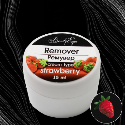 Remover Beauty Eyes, strawberry smell, cream type, 15 ml