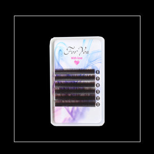 Eyelashes  For you "with love"  black brown mix 8-13mm.