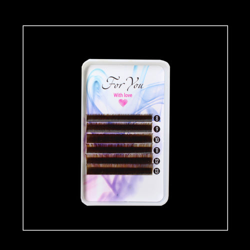 Rzęsy dla Ciebie „With Love” Dark Brown Mix 8-13 mm.