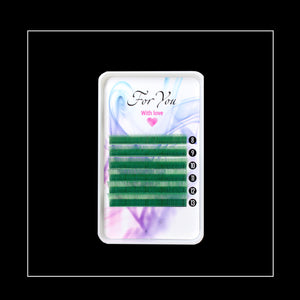 Eyelashes  For you "with love" light green mix 8-13mm.