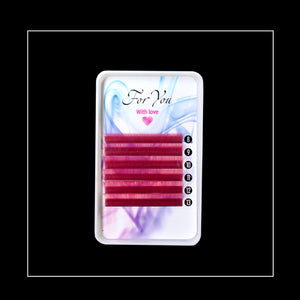 Eyelashes  For you "with love" pink mix 8-13mm.
