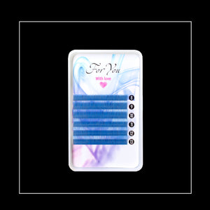 Eyelashes  For you "with love" sky blue mix 8-13 mm.